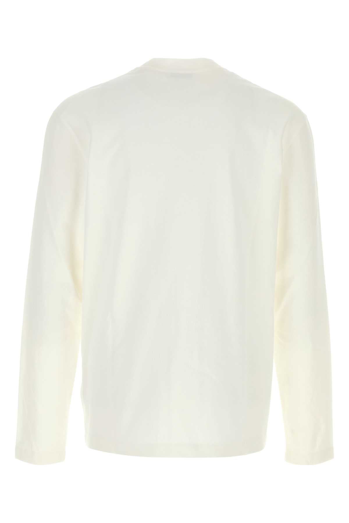 Jil Sander Men White Cotton T-Shirt JIL SANDER