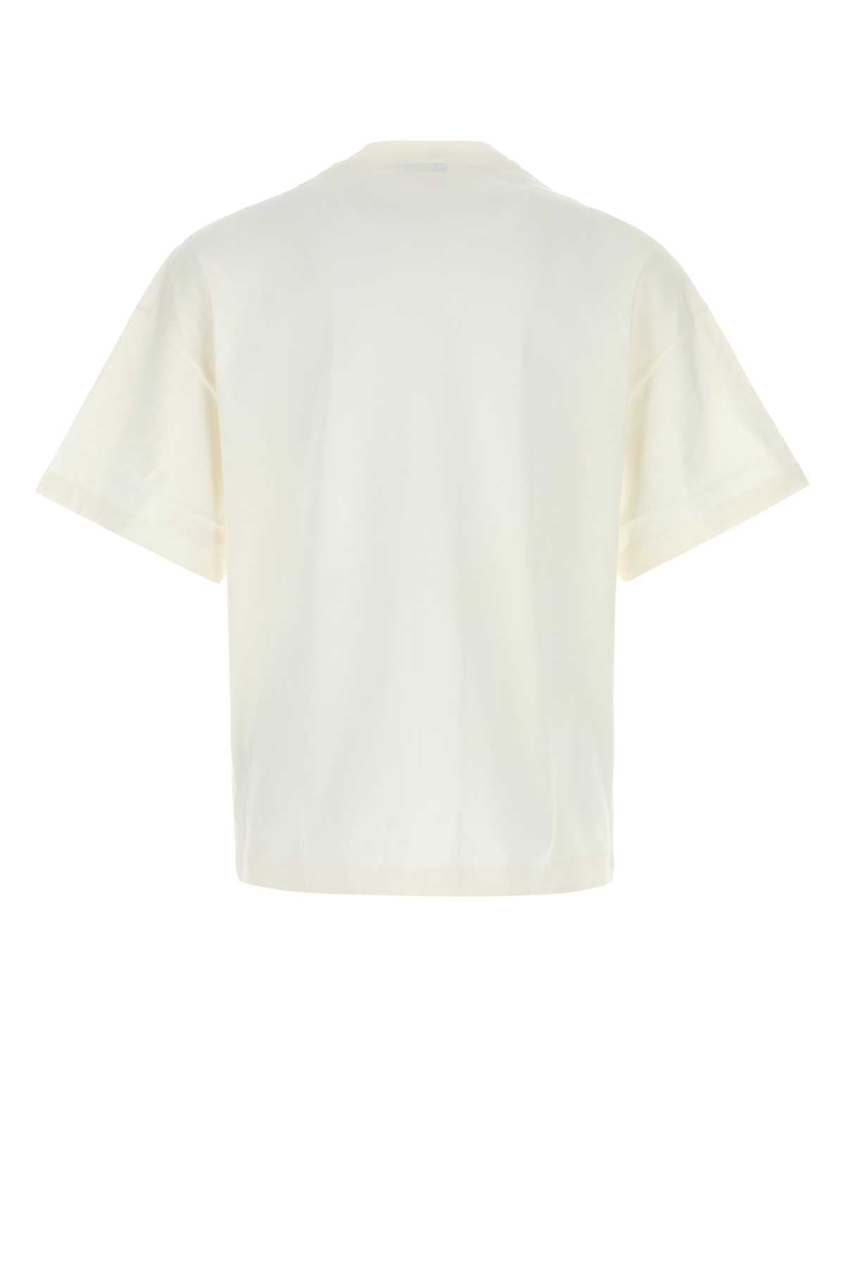 Jil Sander Men White Cotton T-Shirt JIL SANDER