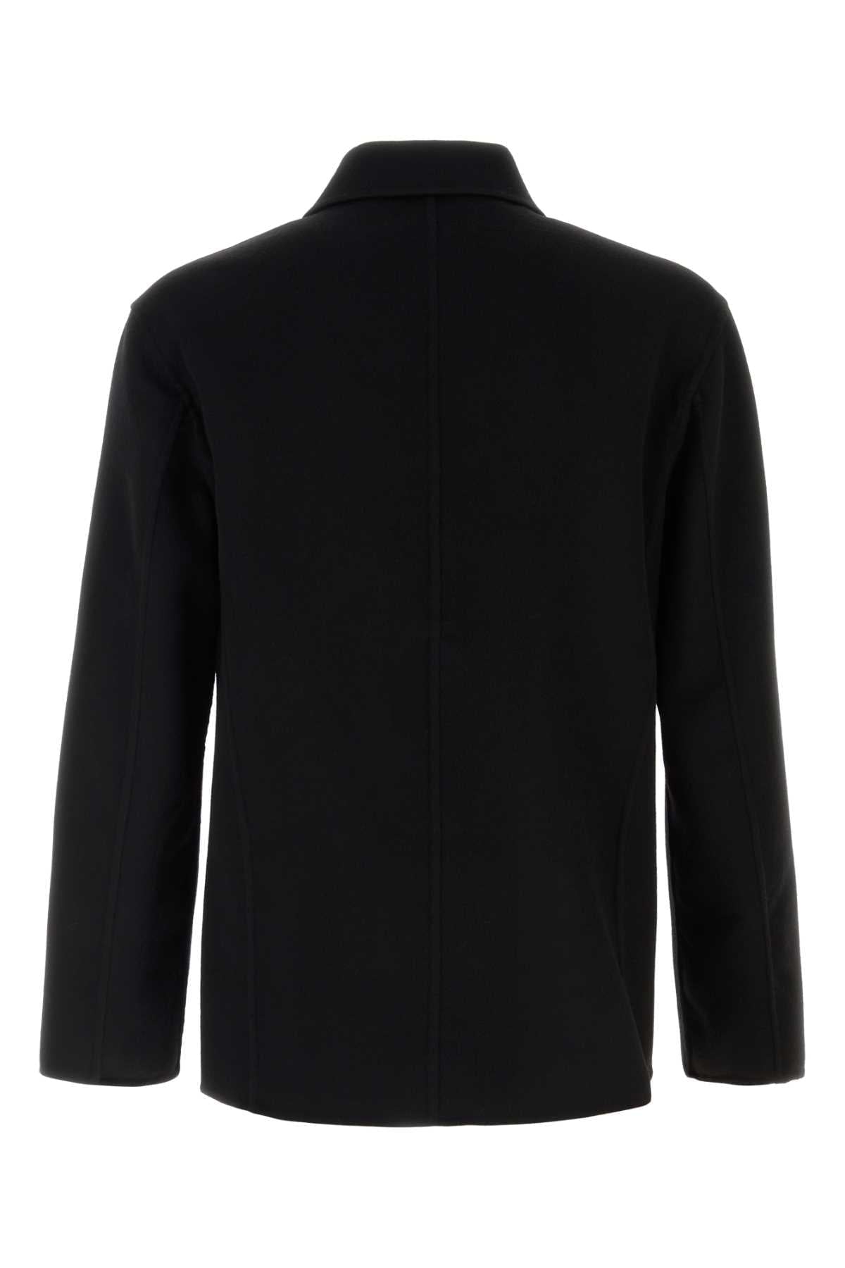 Jil Sander Men Black Wool Blend Shirt JIL SANDER