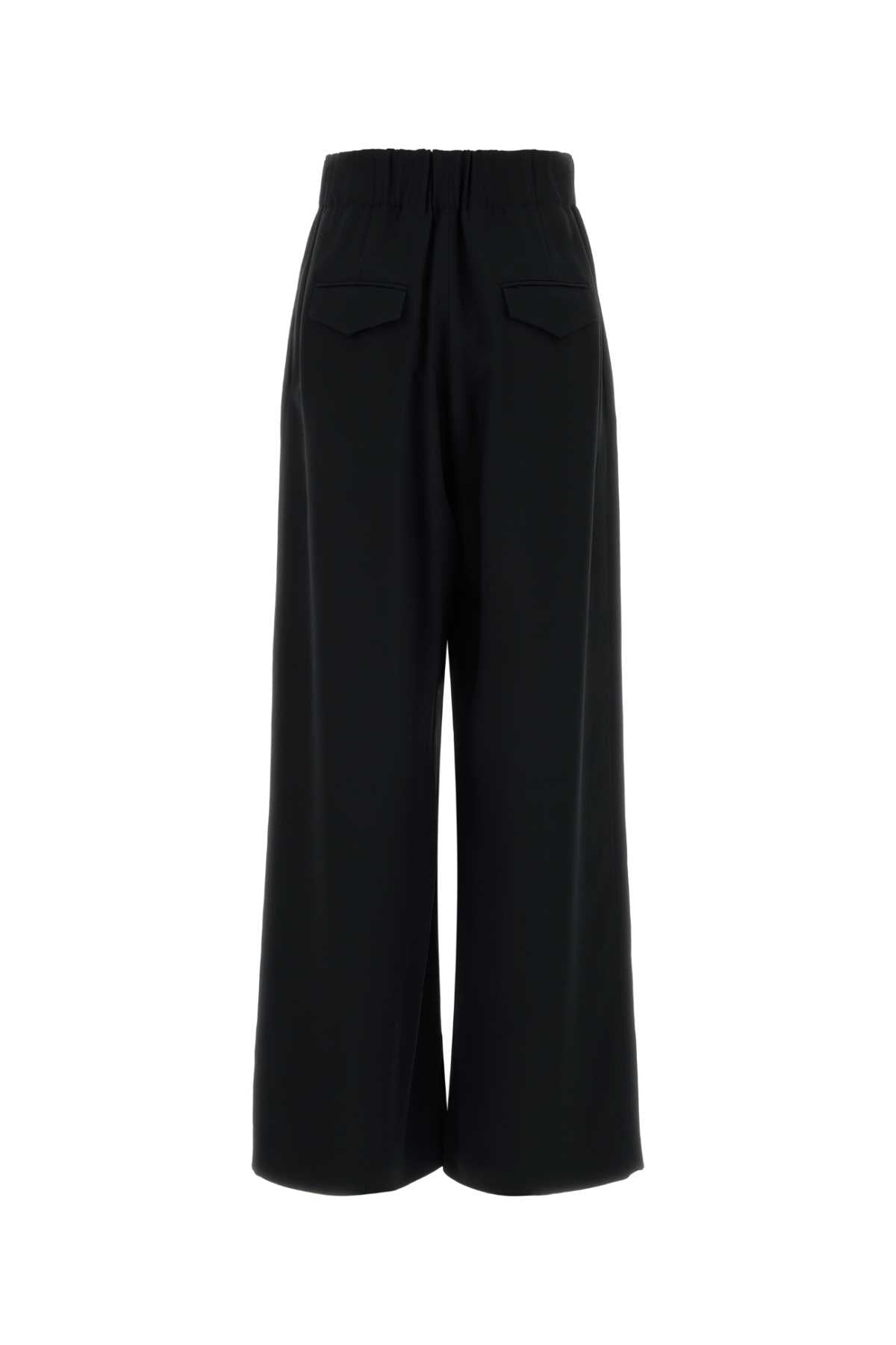 Jil Sander Women Black Crepe Wide-Leg Pant JIL SANDER