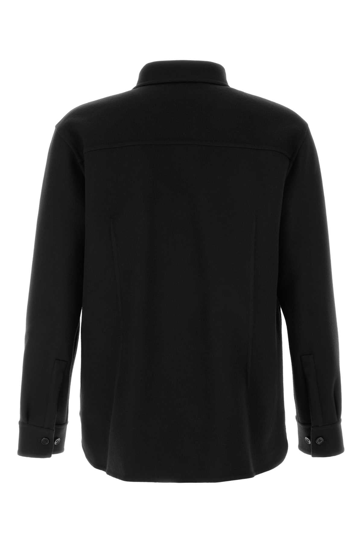 Jil Sander Men Black Wool Shirt JIL SANDER