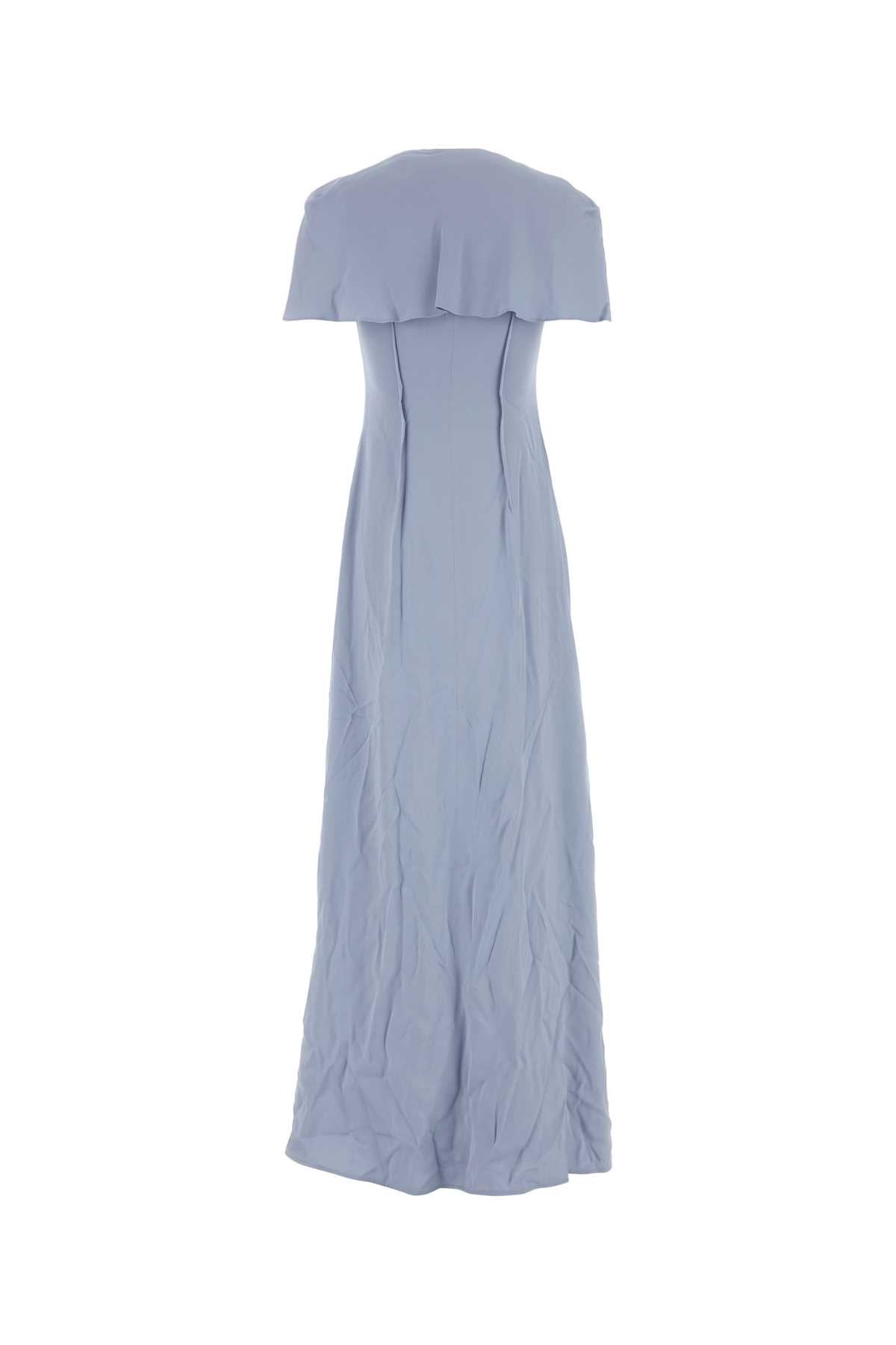 Jil Sander Women Powder Blue Viscose Long Dress JIL SANDER