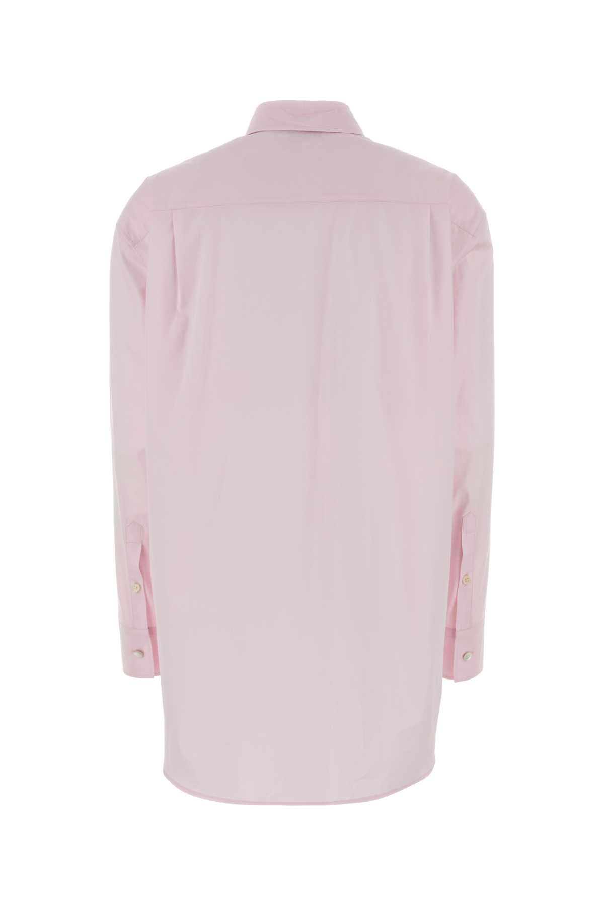 Jil Sander Women Pastel Pink Poplin Oversize Shirt JIL SANDER