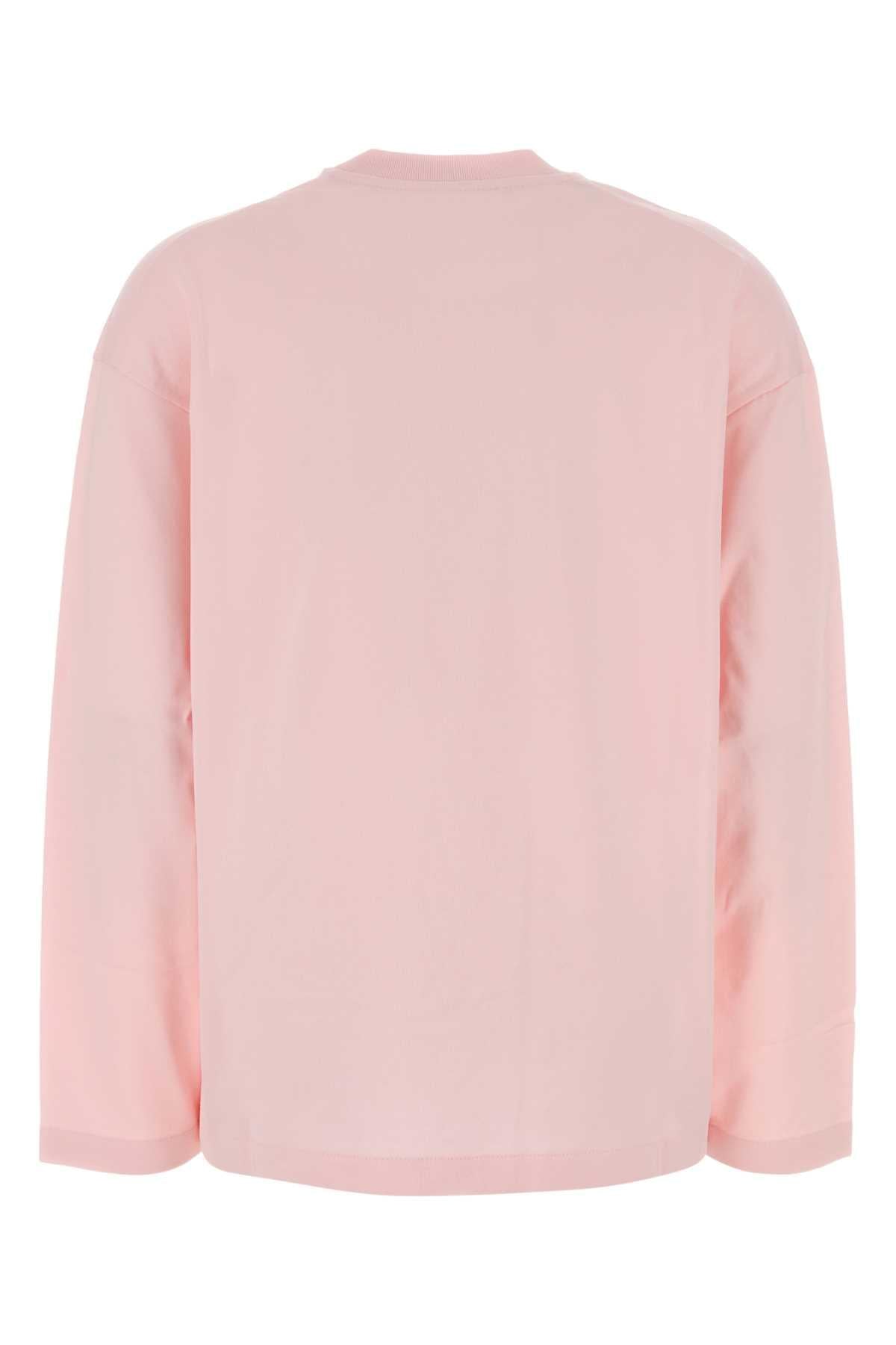 Jil Sander Women Pink Cotton T-Shirt JIL SANDER