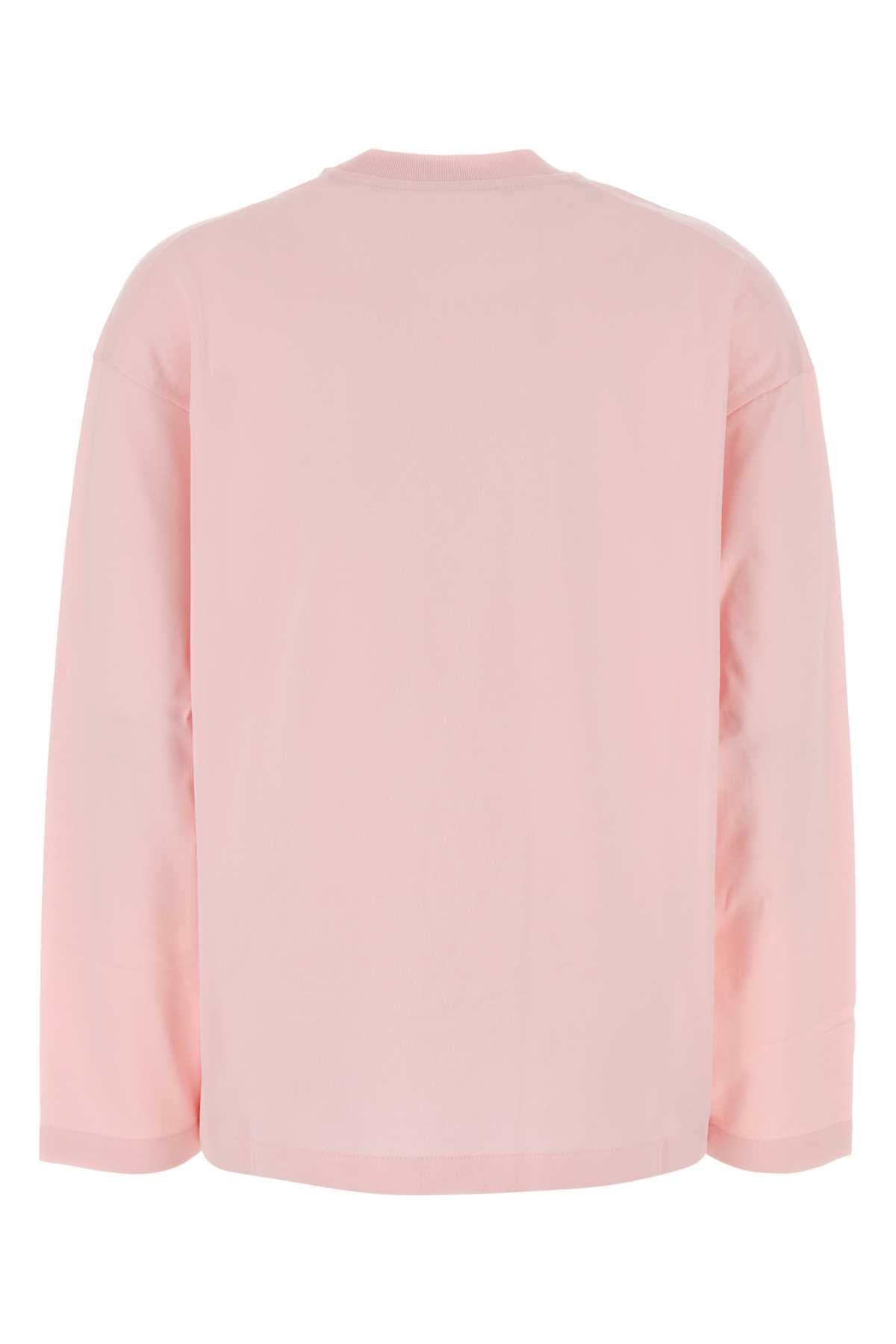 Jil Sander Women Pink Cotton T-Shirt JIL SANDER