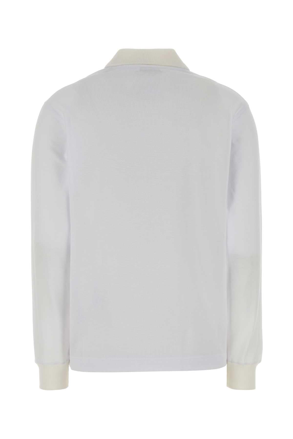 Jil Sander Women White Piquet Polo Shirt JIL SANDER