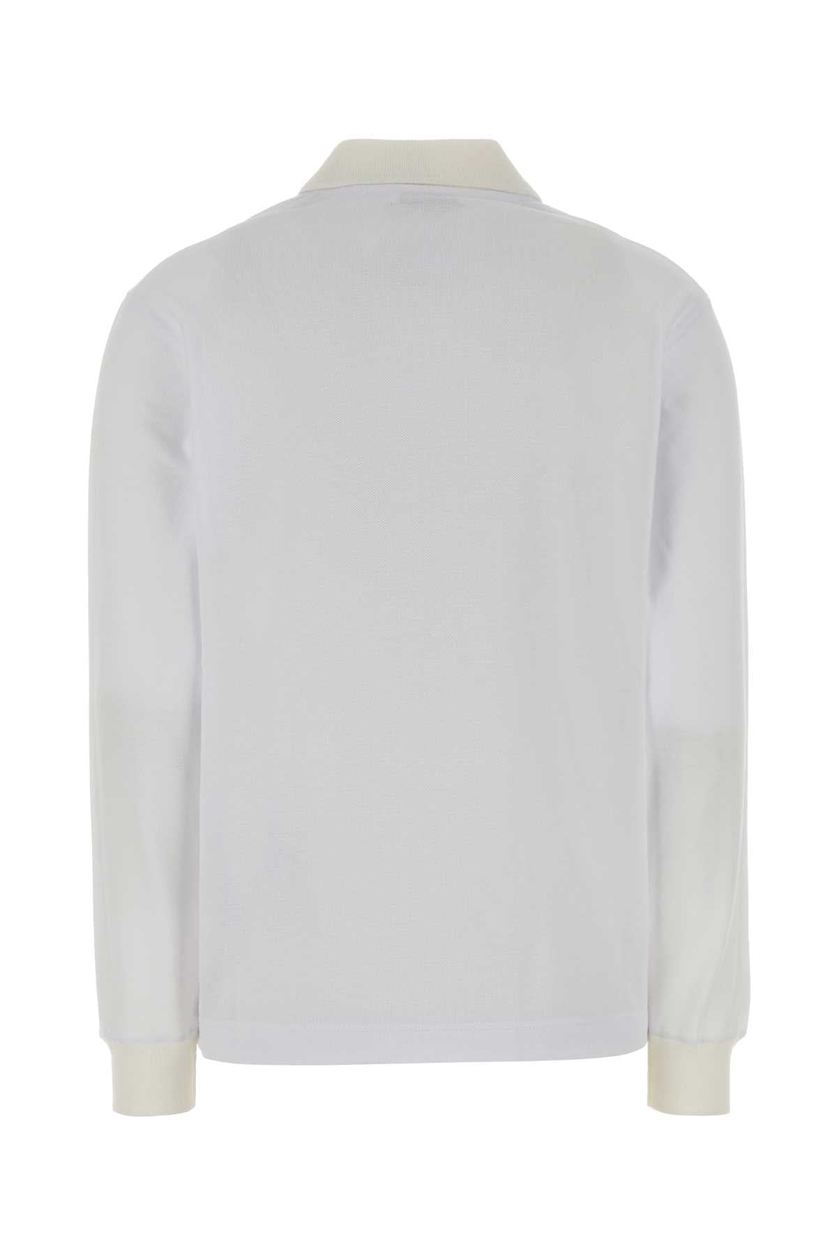 Jil Sander Women White Piquet Polo Shirt JIL SANDER