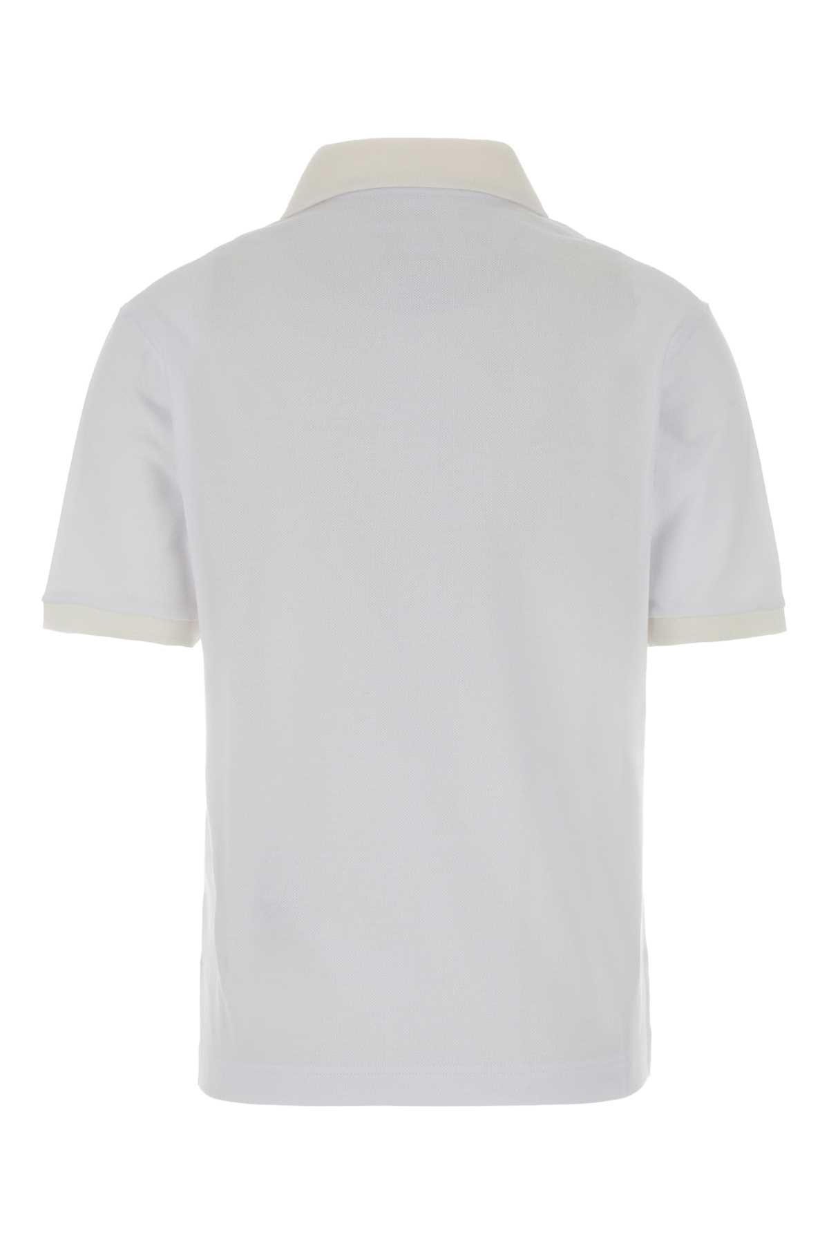 Jil Sander Women White Piquet Polo Shirt JIL SANDER