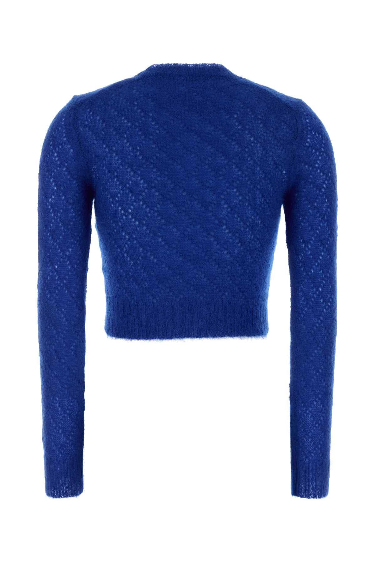 Jil Sander Women Blue Mohair Blend Sweater JIL SANDER
