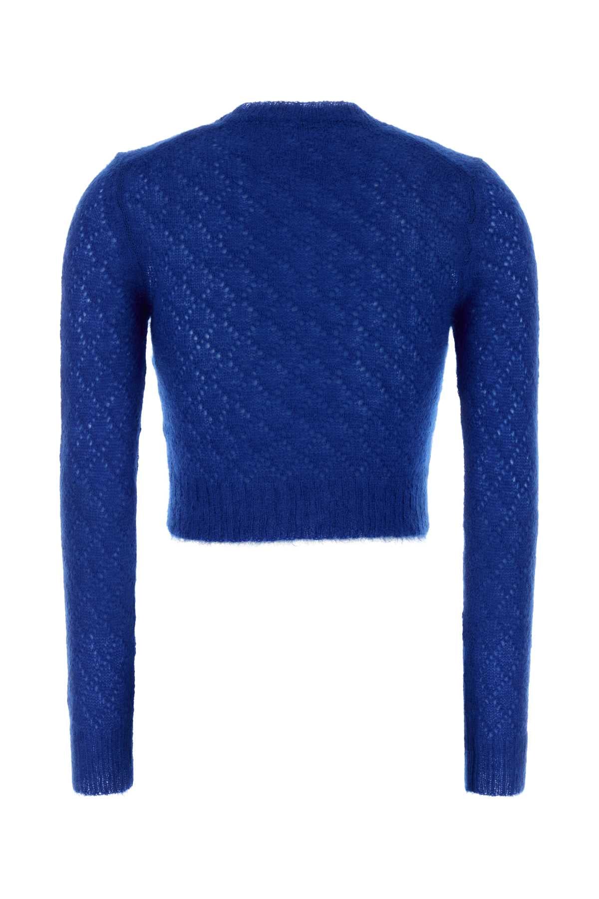 Jil Sander Women Blue Mohair Blend Sweater JIL SANDER