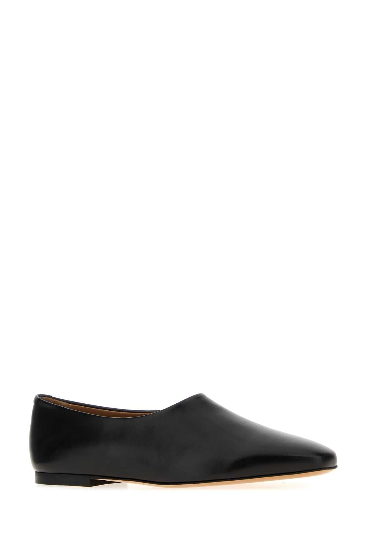 Jil Sander Women Black Leather Ballerinas JIL SANDER