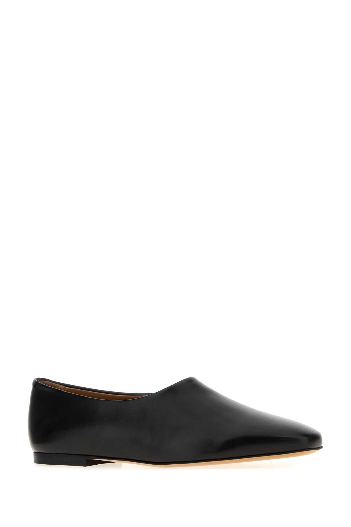 Jil Sander Women Black Leather Ballerinas JIL SANDER
