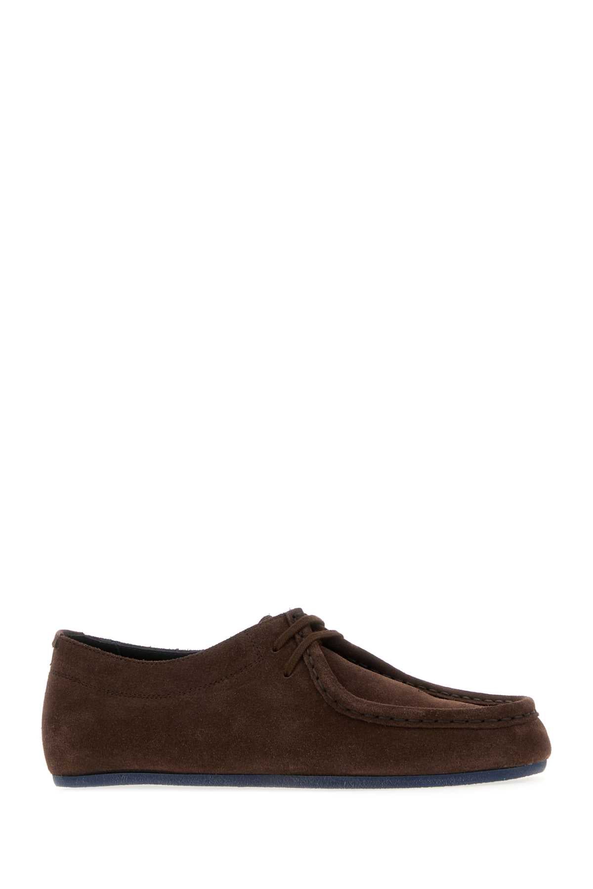 Jil Sander Women Brown Suede Hood Lace-Up Shoes JIL SANDER