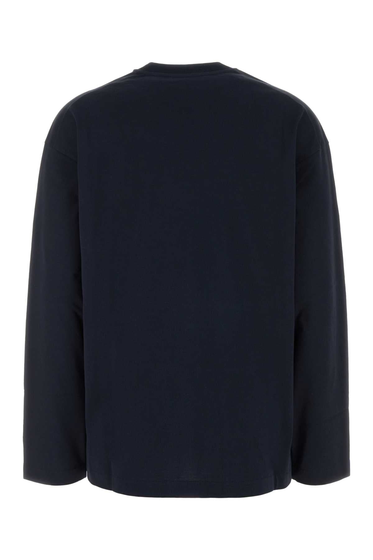 Jil Sander Women Midnight Blue Cotton T-Shirt JIL SANDER