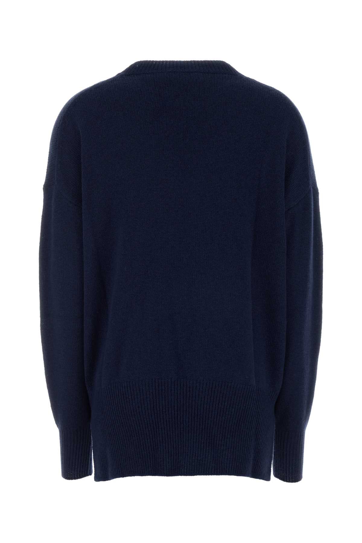 Jil Sander Women Navy Blue Cashmere Oversize Sweater JIL SANDER