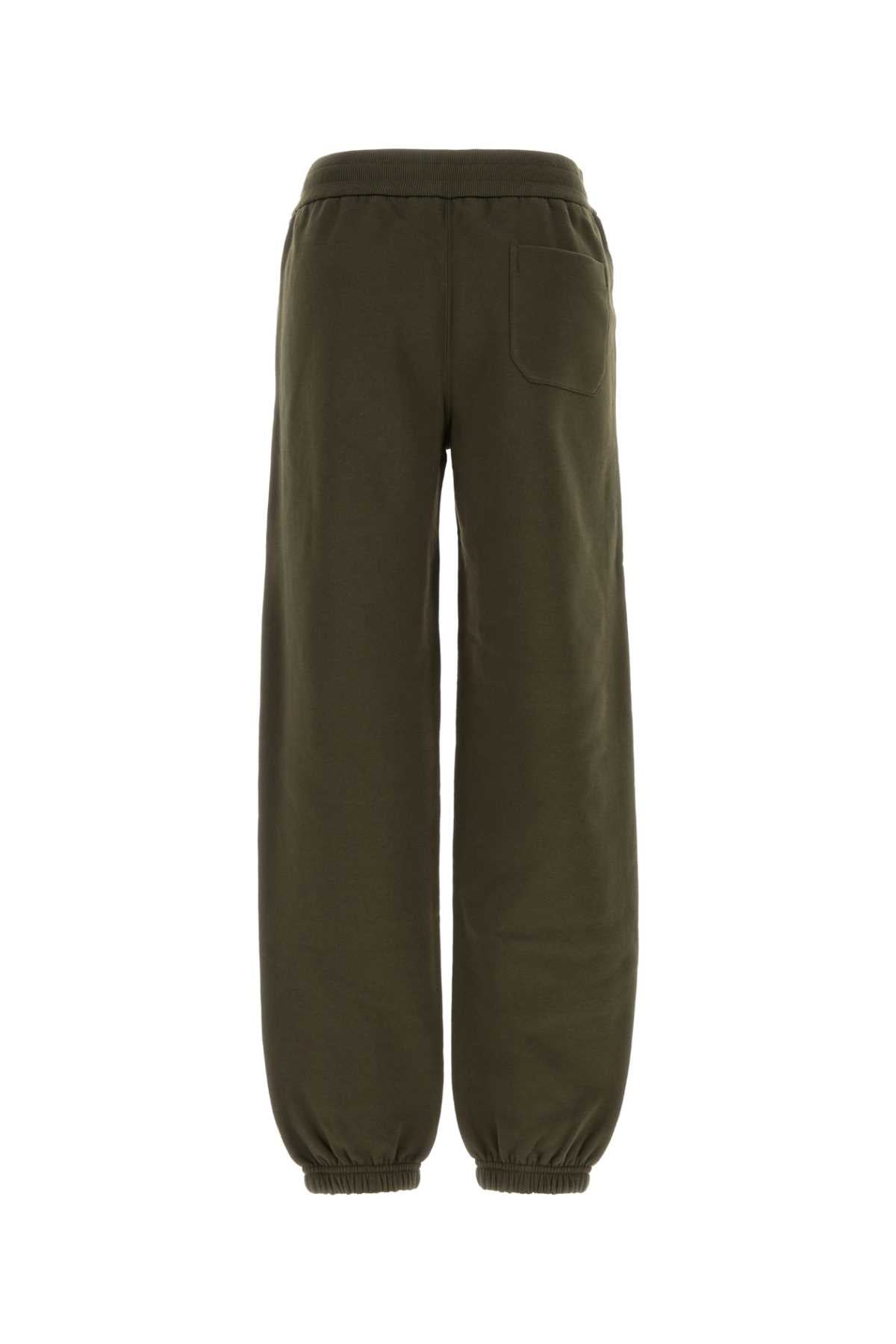 Jil Sander Women Olive Green Cotton Joggers JIL SANDER
