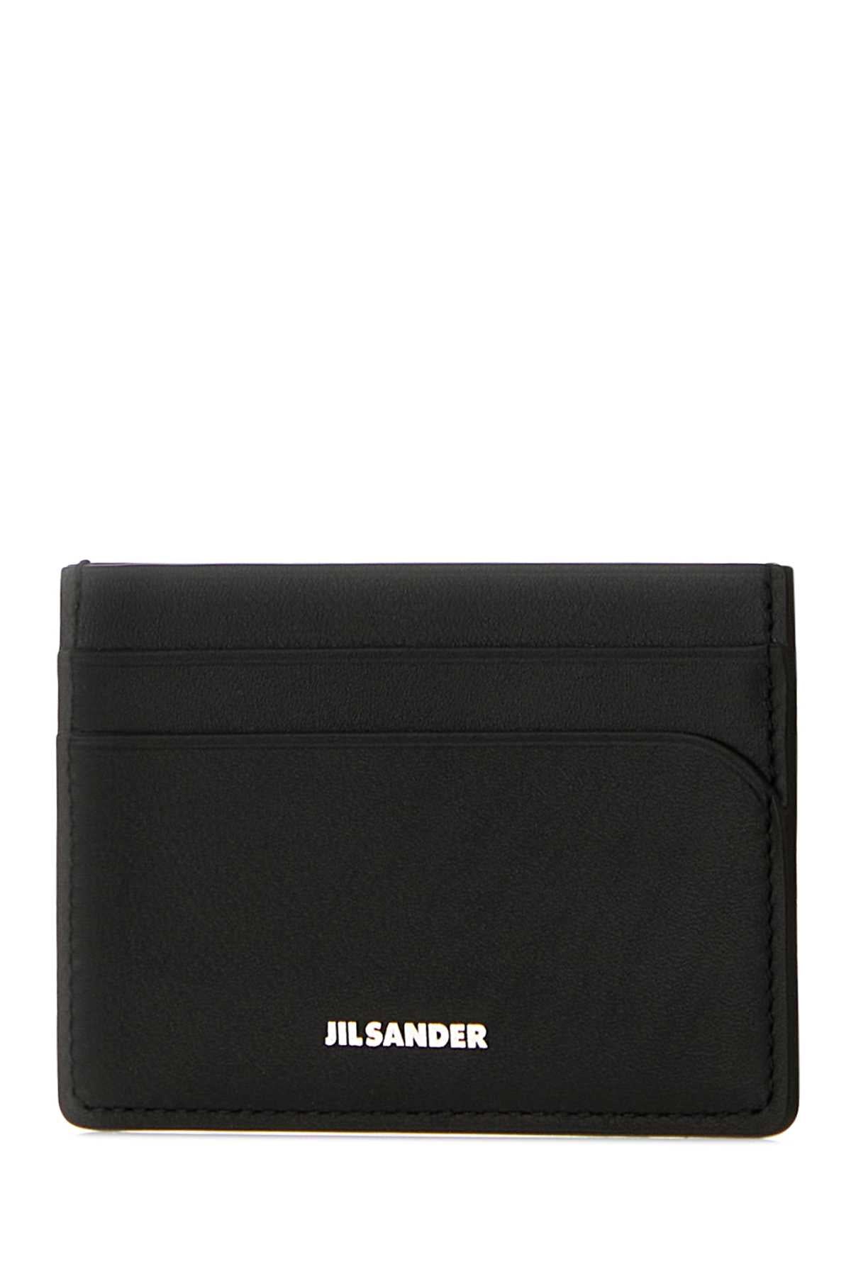 Jil Sander Men Black Leather Card Holder JIL SANDER