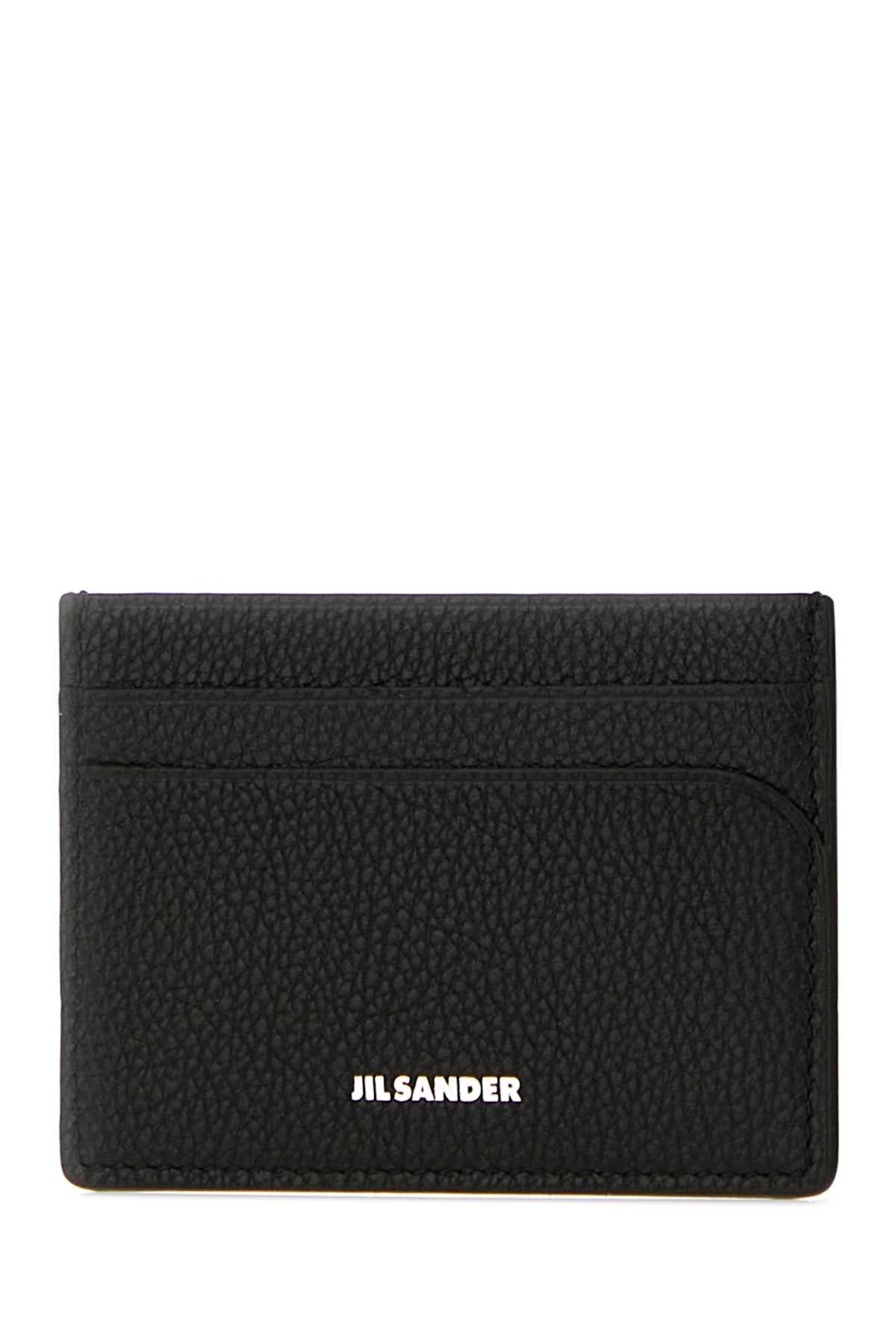 Jil Sander Men Black Leather Card Holder JIL SANDER