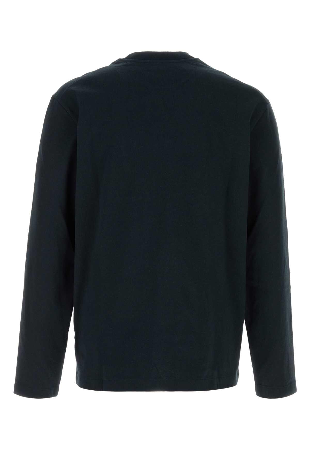 Jil Sander Men Midnight Blue Cotton T-Shirt JIL SANDER