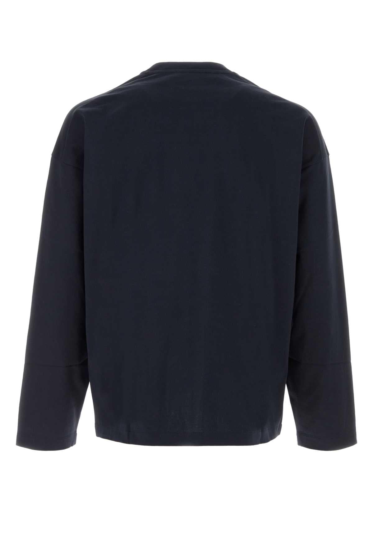 Jil Sander Men Midnight Blue Cotton T-Shirt JIL SANDER