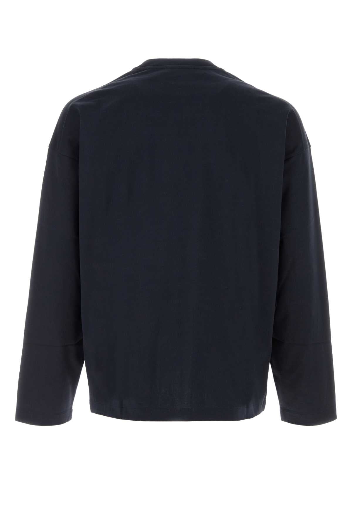 Jil Sander Men Midnight Blue Cotton T-Shirt JIL SANDER