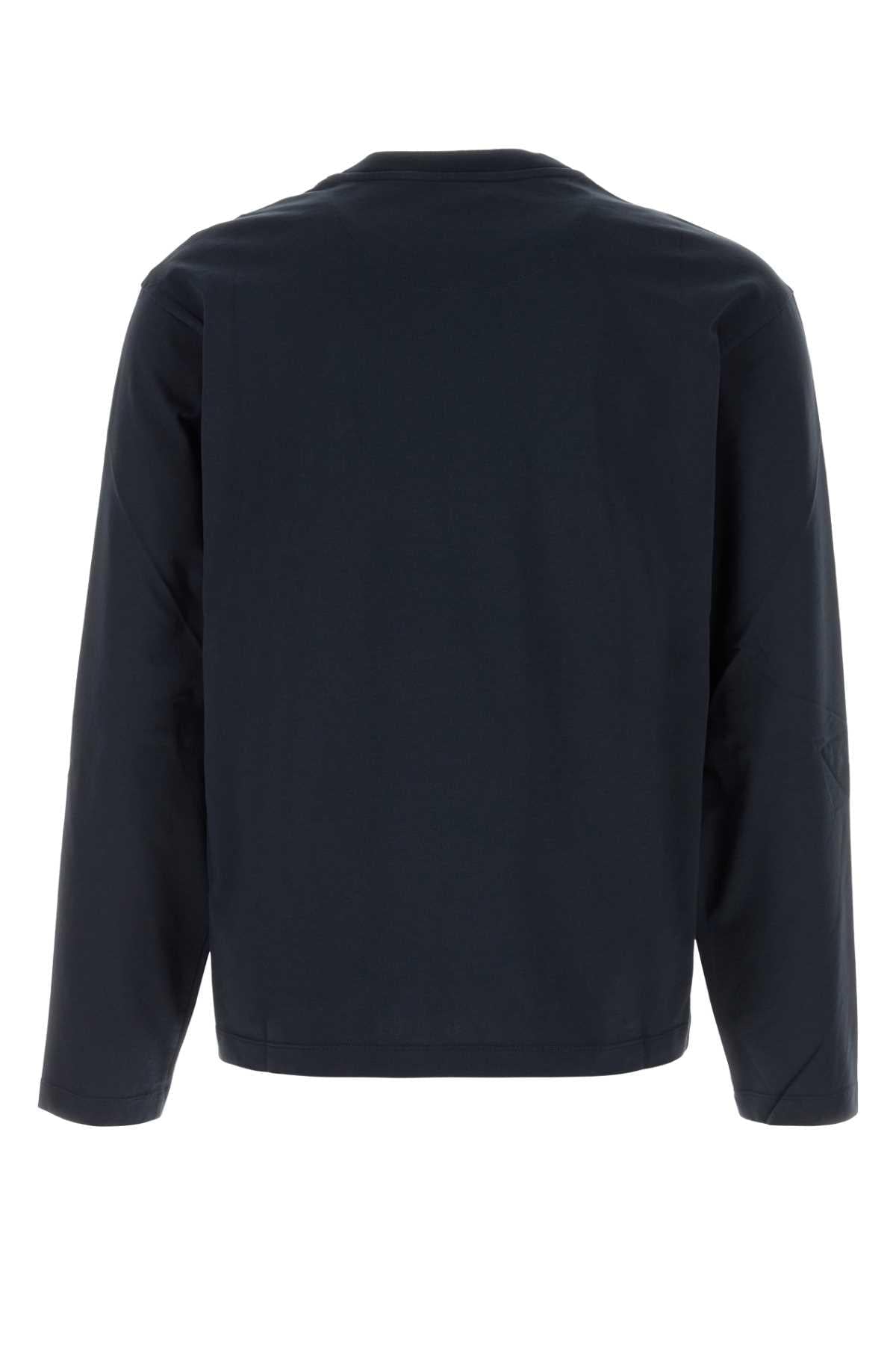 Jil Sander Men Midnight Blue Cotton T-Shirt JIL SANDER