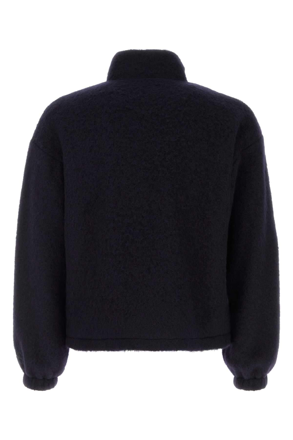 Jil Sander Men Midnight Blue Wool Blend Sweatshirt JIL SANDER