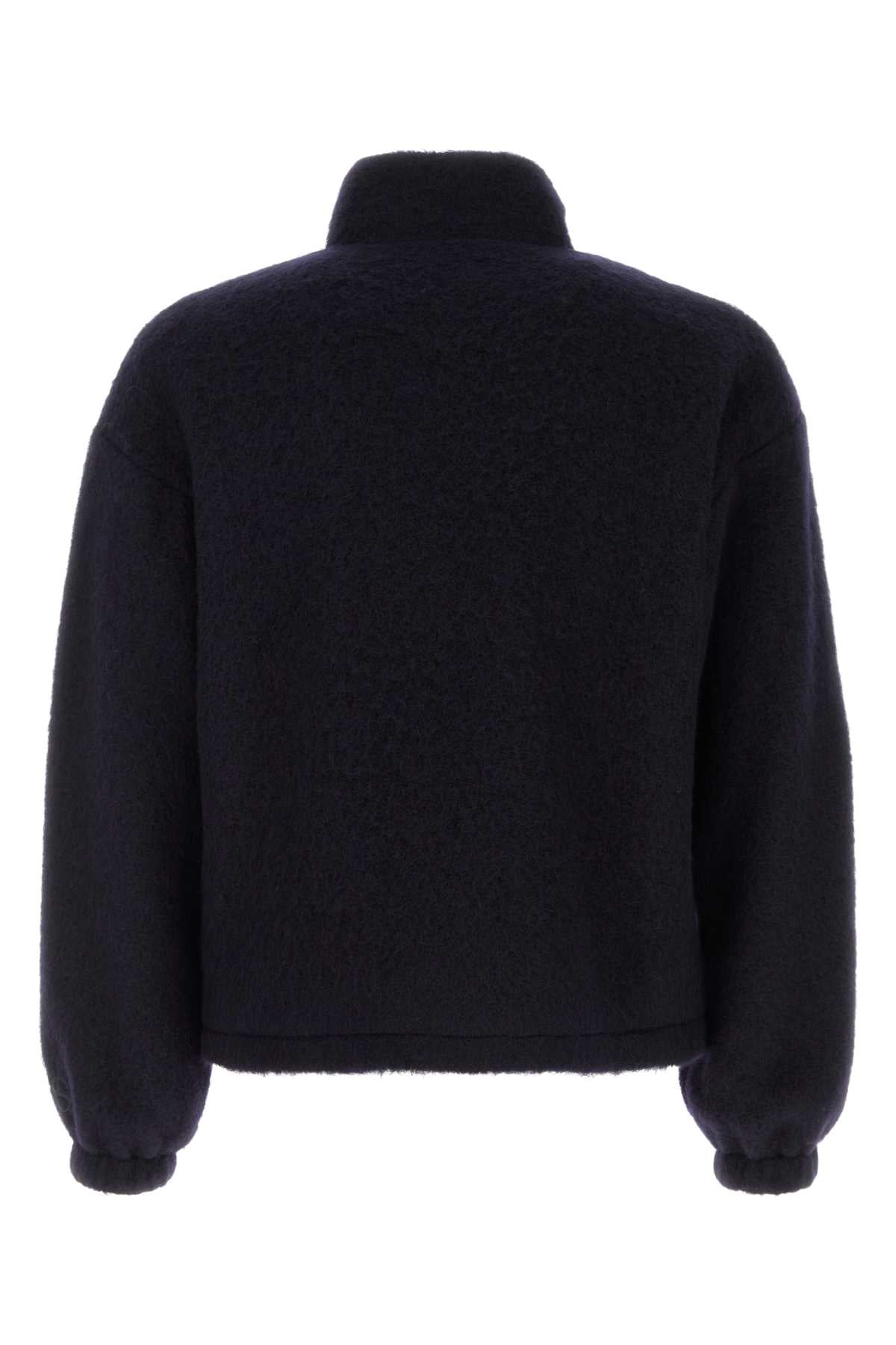 Jil Sander Men Midnight Blue Wool Blend Sweatshirt JIL SANDER