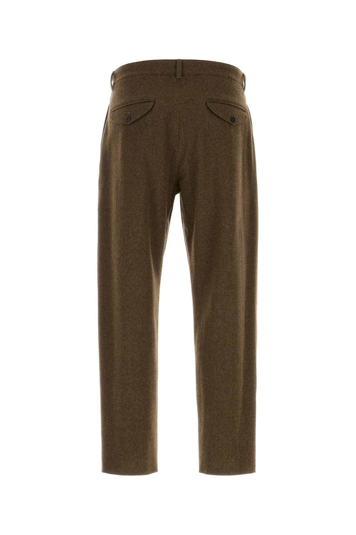 Jil Sander Men Brown Felt Pant JIL SANDER