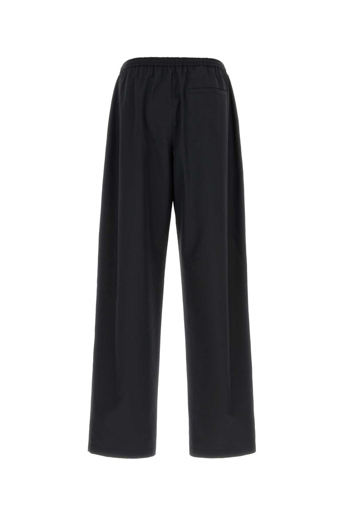 Jil Sander Men Black Tech Fabric Wide-Leg Pant JIL SANDER