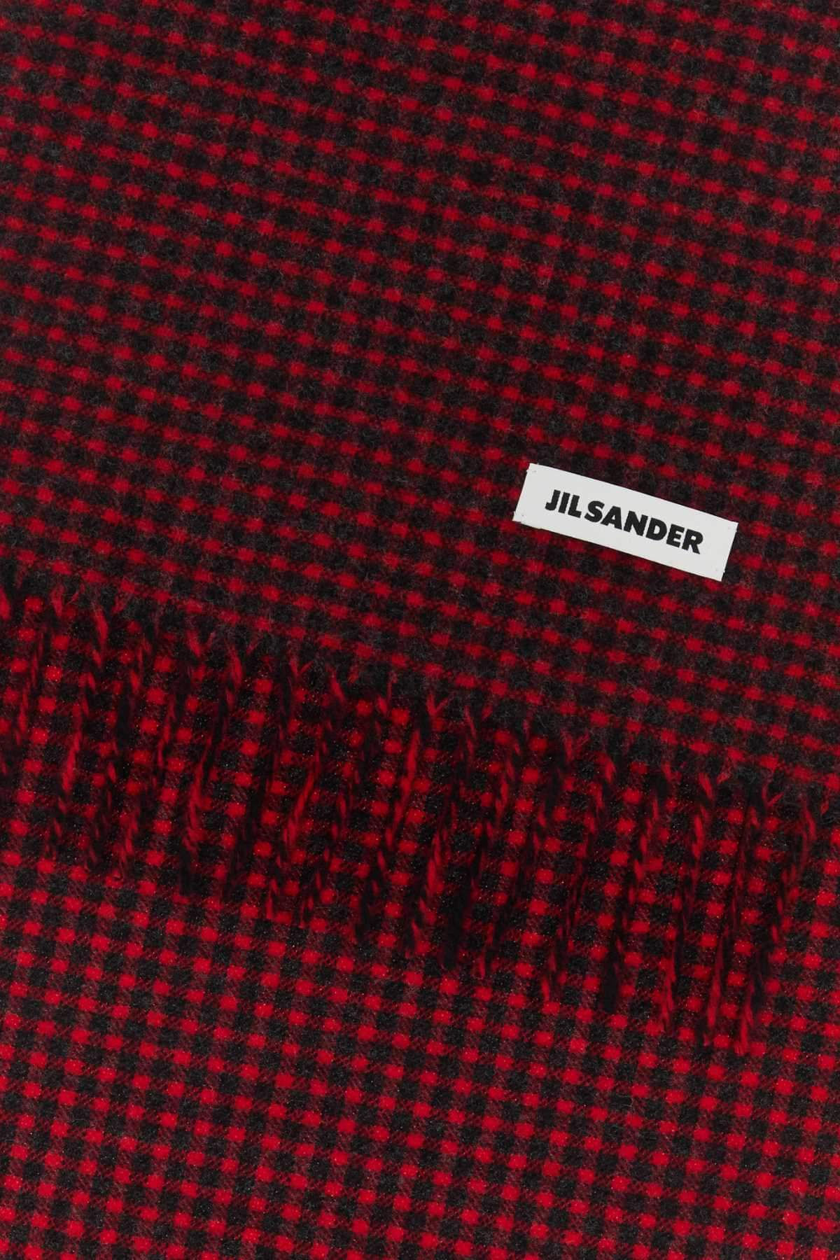 Jil Sander Men Embroidered Wool Scarf JIL SANDER