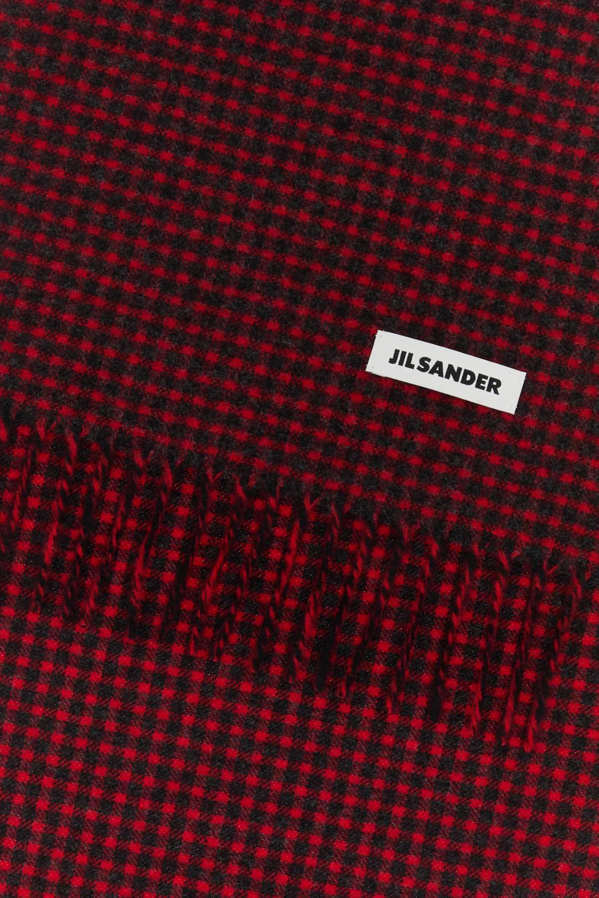 Jil Sander Men Embroidered Wool Scarf JIL SANDER