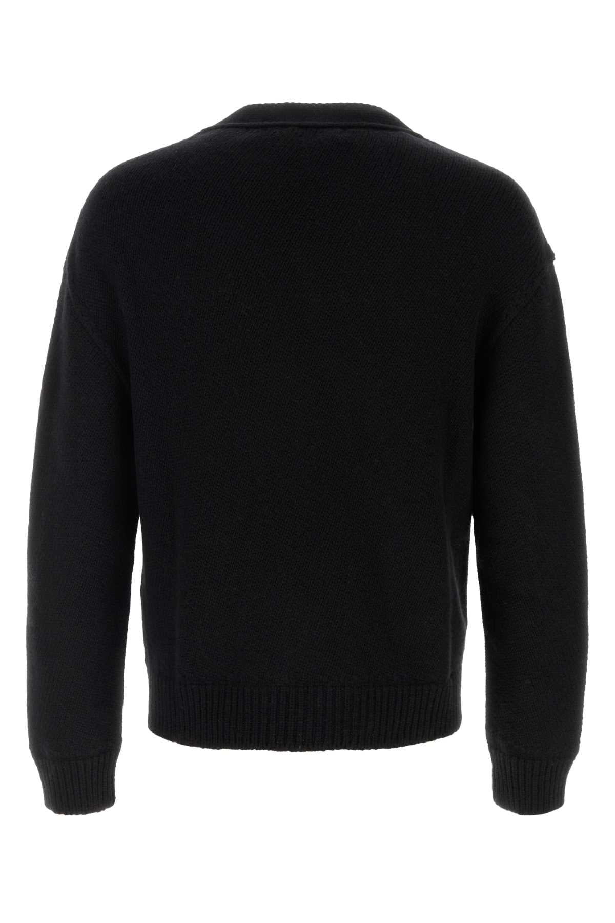 Jil Sander Men Black Wool Blend Cardigan JIL SANDER