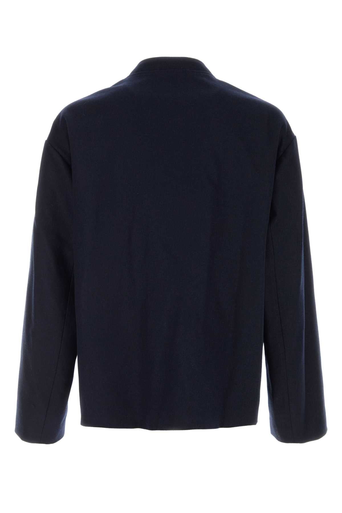 Jil Sander Men Midnight Blue Wool Jacket JIL SANDER