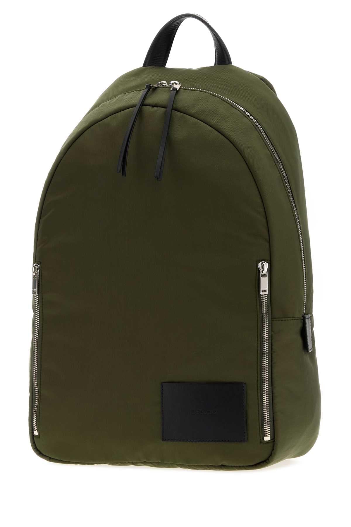Jil Sander Men Olive Green Fabric Urban Backpack JIL SANDER