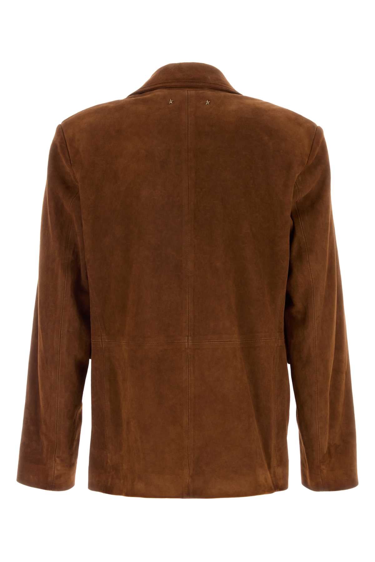 Golden Goose Deluxe Brand Men Brown Suede Robyn Blazer GOLDEN GOOSE