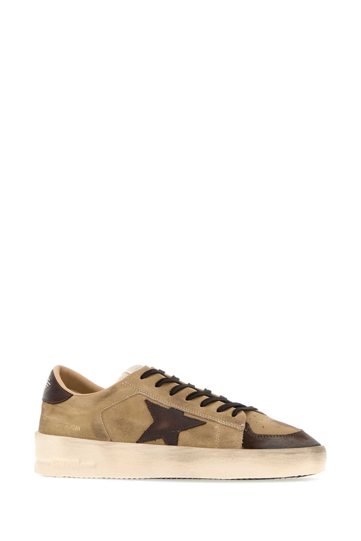 Golden Goose Deluxe Brand Men Camel Suede Stardan Sneakers GOLDEN GOOSE