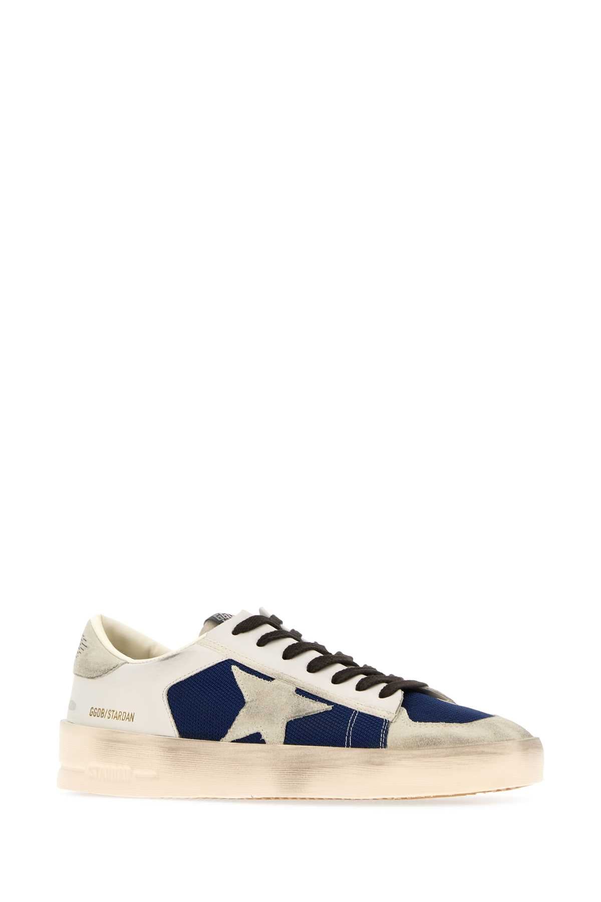 Golden Goose Deluxe Brand Men Two-Tone Leather And Canvas Stardan Sneakers GOLDEN GOOSE