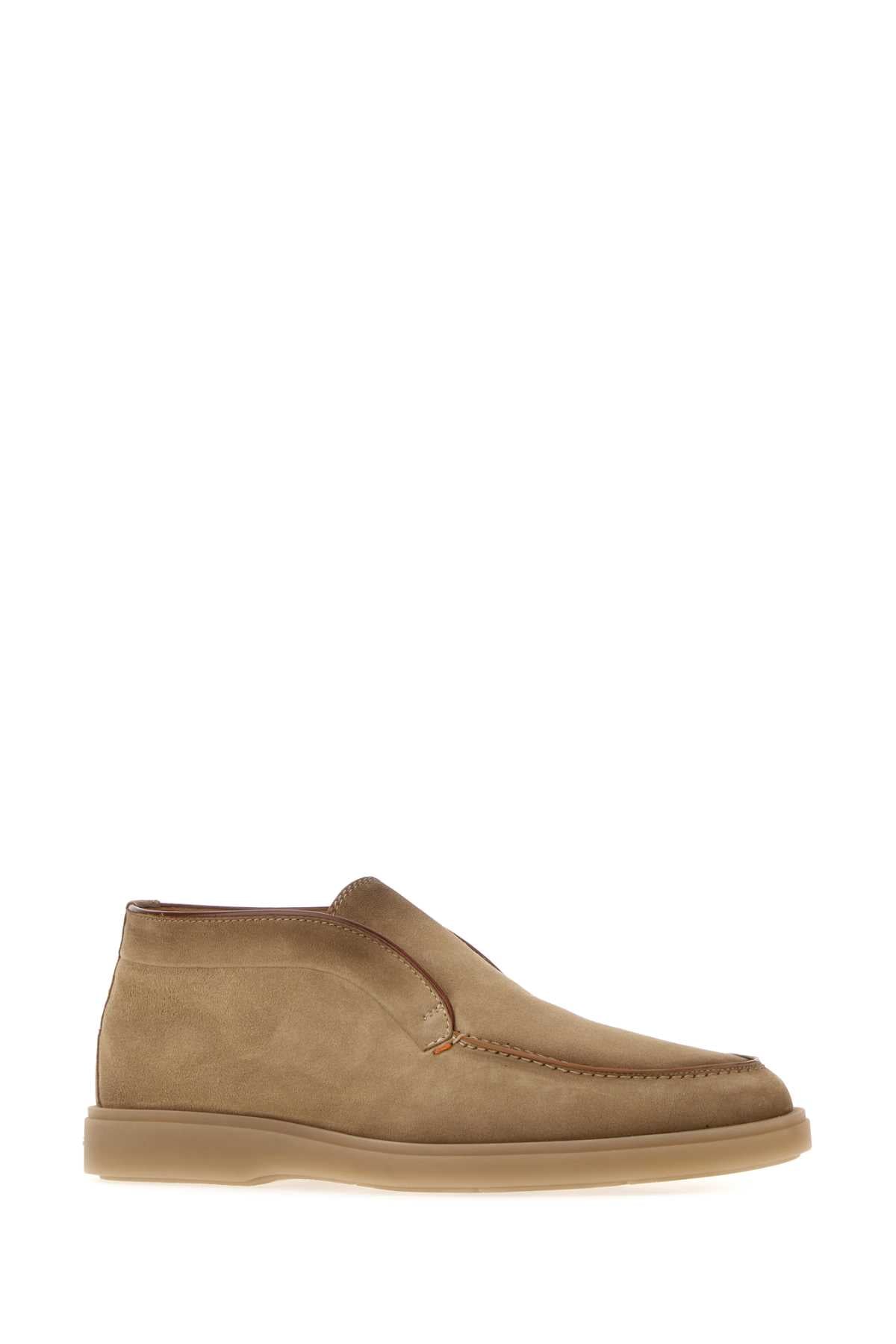 Santoni Men Beige Suede Digits Loafers SANTONI