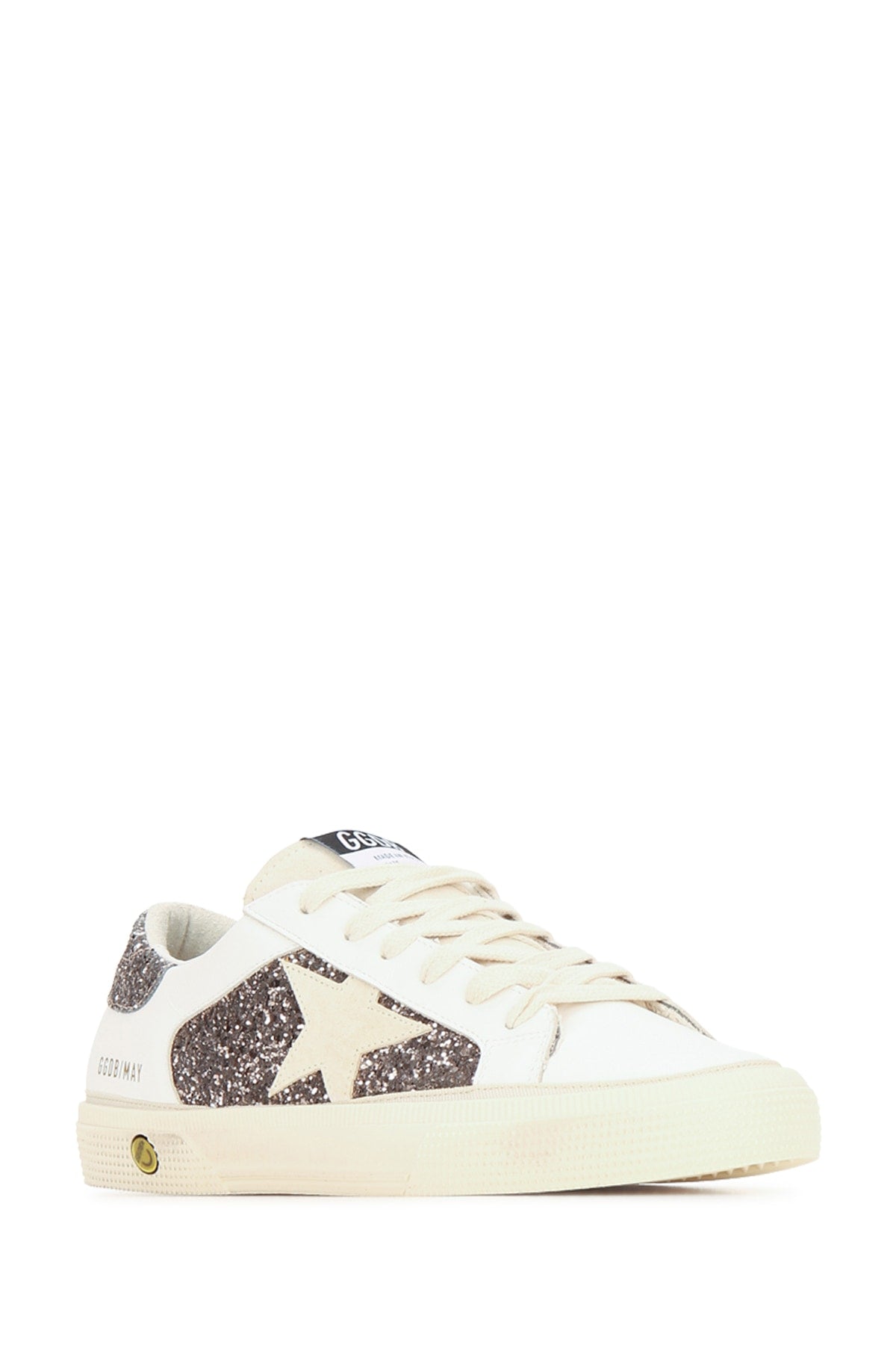 Golden Goose Deluxe Brand Women May Leather And Glitter Upper Suede Star Glitter H GOLDEN GOOSE