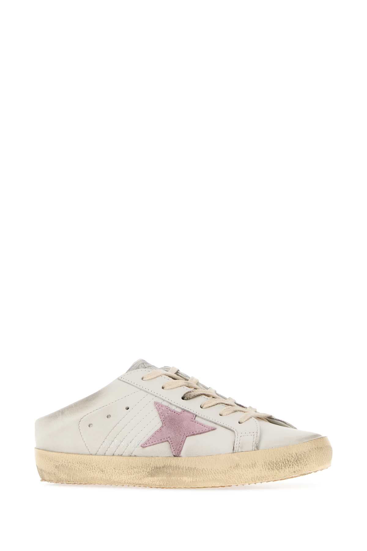 Golden Goose Deluxe Brand Women White Leather Super-Star Slip Ons GOLDEN GOOSE