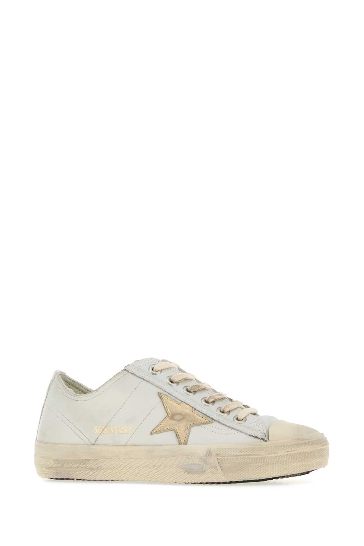 Golden Goose Deluxe Brand Women White Leather V-Star 2 Sneakers