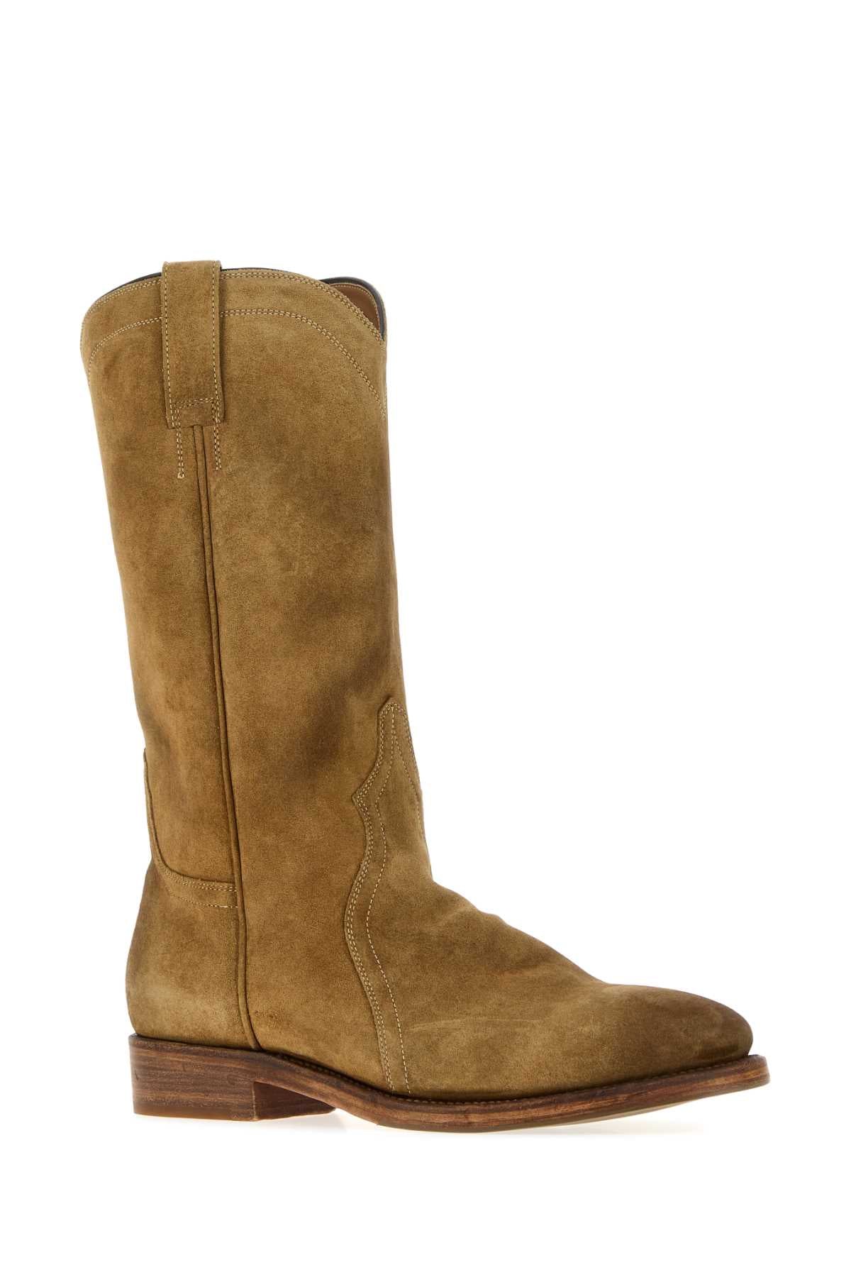 Jil Sander Men Camel Suede Bruce Boots JIL SANDER
