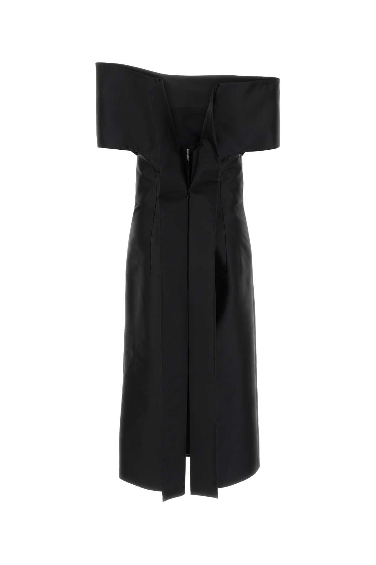 Jil Sander Women Black Taffeta Dress JIL SANDER
