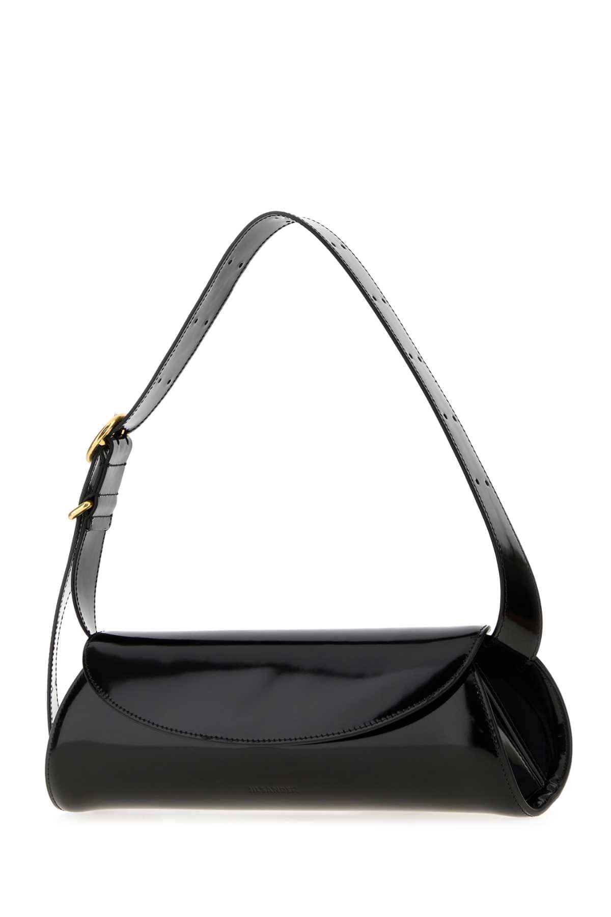 Jil Sander Women Black Leather Small Cannolo Shoulder Bag JIL SANDER