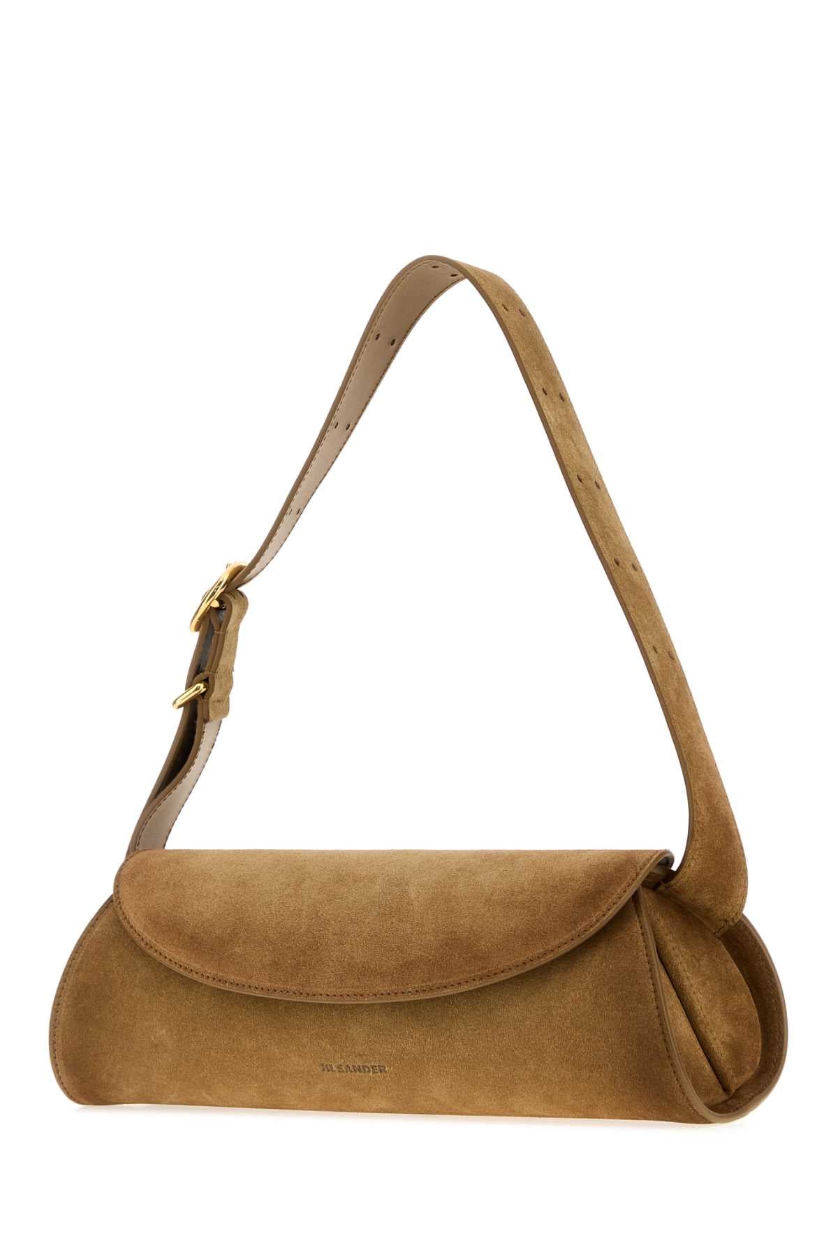 Jil Sander Women Biscuit Suede Small Cannolo Crossbody Bag JIL SANDER