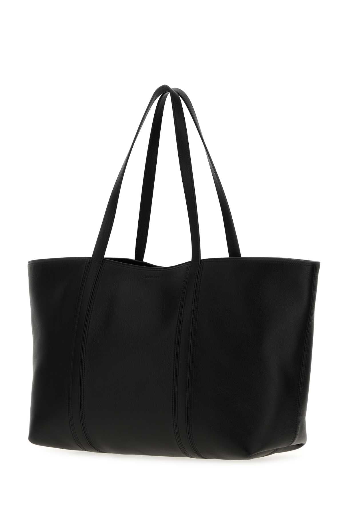 Jil Sander Women Black Leather Foro Shopping Bag JIL SANDER
