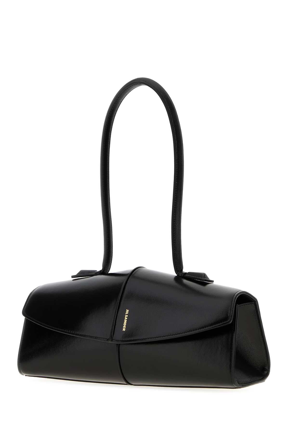 Jil Sander Women Black Leather Linea Shoulder Bag JIL SANDER