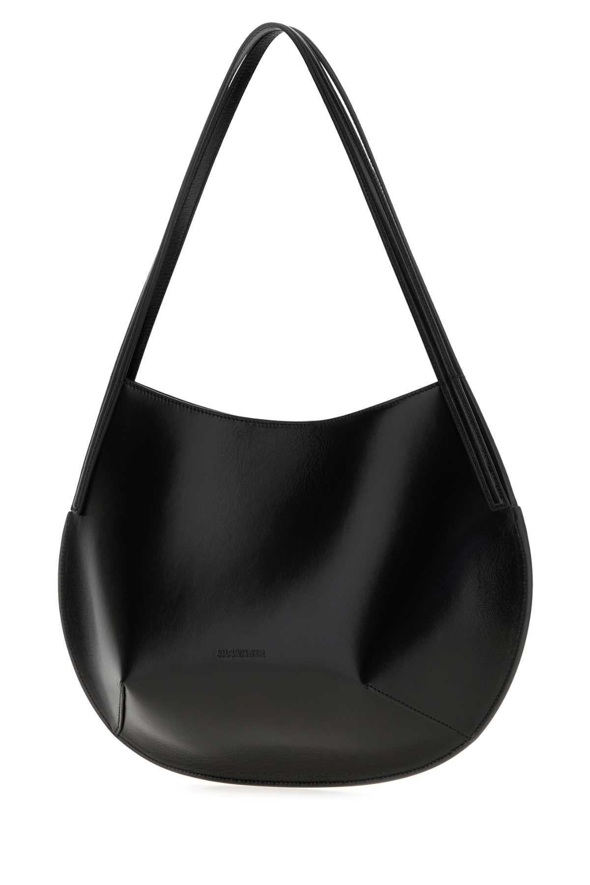 Jil Sander Women Black Leather Kante Shoulder Bag JIL SANDER