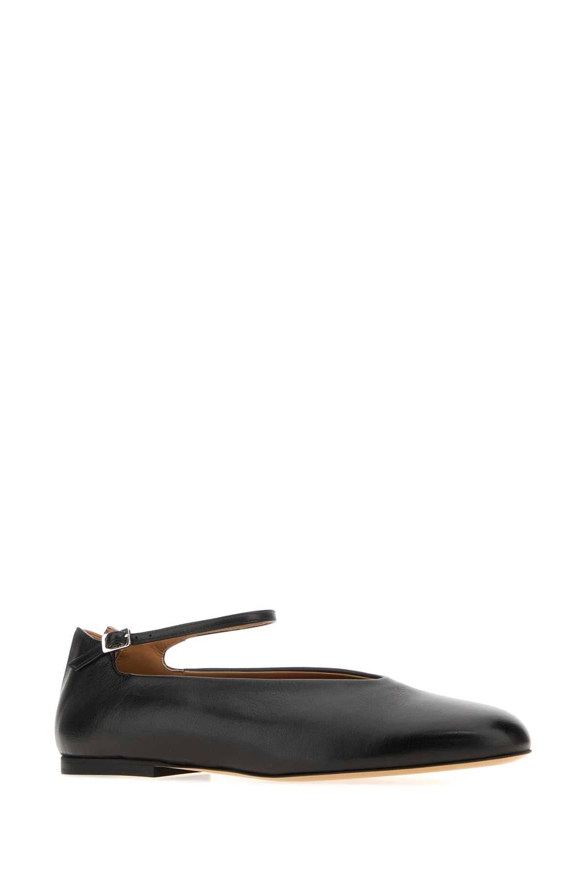 Jil Sander Women Black Nappa Leather Elyss Ballerinas JIL SANDER
